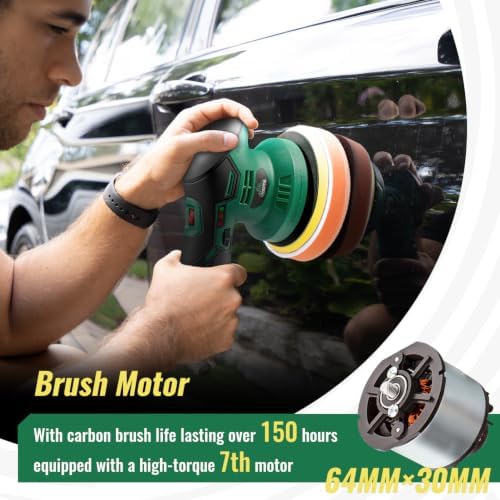 BATOCA S3 Cordless Car Polisher DA Buffer with 1pc 2.0Ah Battery
