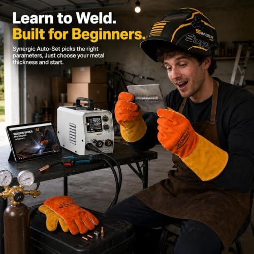 SSimder 5 in 1 MIG Welder, 140A Pulse Spot Dual Voltage Portable