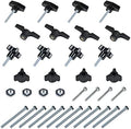 POWERTEC 71130 T-Track Knob Kit with 1/4-20 by 1-1/2" Hex Bolts and Washers, Set of 36, T Track Bolts, T Track Accessories for Woodworking Jigs and Fixtures