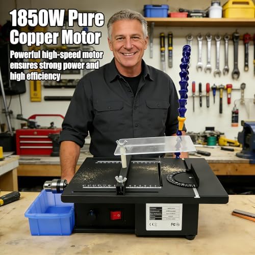 Multifunctional Table Saw 1850W Jade Cutter Polisher Grinder Variable Speed
