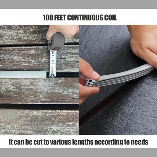 Flexible EPDM Rubber Strip for Concrete Crack Repair and Replacement, Rubber Expansion Joint Filler, Weather and Aging Resistant for Sidewalks, Driveway (50 ft Long and 3/4" Wide)