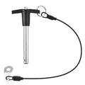 T Handle Quick Release Pin 0.39 Inch Diameter,304 Stainless Steel Ball Locking Pin with Push Button Lanyard Usable Length 2.36"(10mm x 60mm)