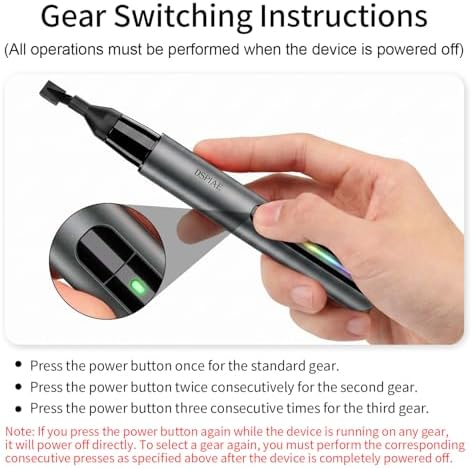 Iesooy for DSPIAE PRO Reciprocating Electric Sanding Pen, 5-Speed and USB Charging with LED Light, Multi-Purpose Power Tool, Mini Power Sander for Sanding, Polishing, Finishing, DIY Crafts