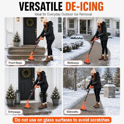 Grasstigon Cordless Ice Scraper 16-Inch Compatible with DeWALT 20V Battery