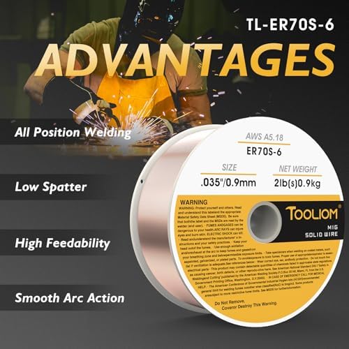 TOOLIOM ER70S-6 0.035" Mild Steel MIG Welding Wire 2LB