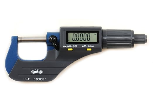 Shars 0-1"/0-25mm Solid Metal Frame Electronic Outside Micrometer 303-2463 P]