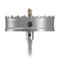 4-1/2" TCT Hole Saw for Hard Metal, Heavy Duty 115mm Tungsten Carbide Tipped Hole Cutter with Spring-Loaded Pilot Drill Bit for Stainless Steel, Metal, Iron, and Plastic.