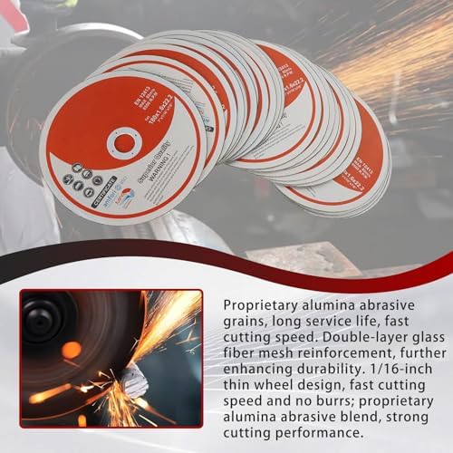 25 Pack 7"x1/16"x7/8" Cut-Off Wheel - Metal & Stainless Steel Cutting Discs