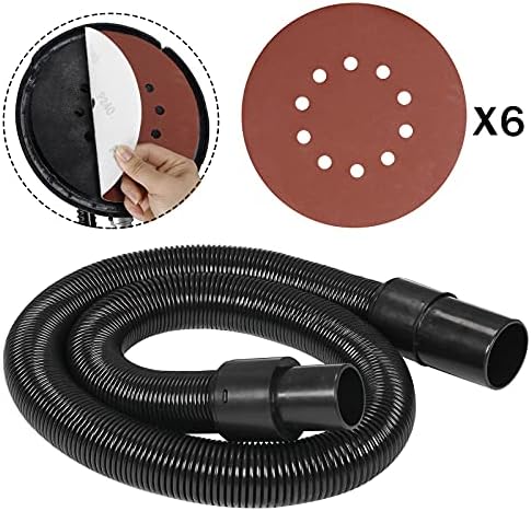 800W Drywall Sander Commercial Electric Sander with 6 Pcs Sanding Pads Discs Adjustable Variable Speed 1000-2000 RPM Wall Sander with Extendable Handle