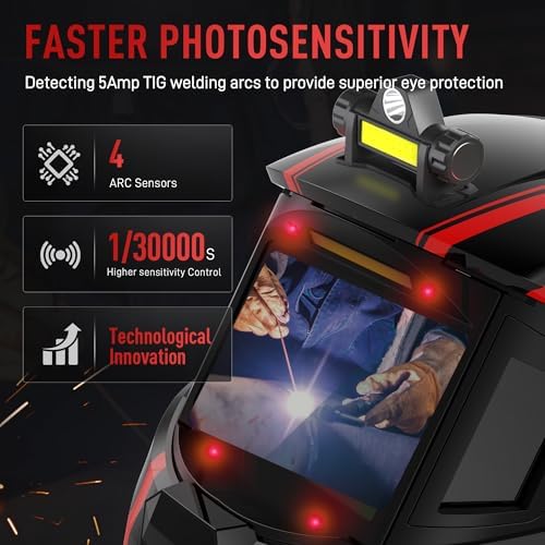 ANDELI Auto Darkening Welding Helmet, Digital Display Control