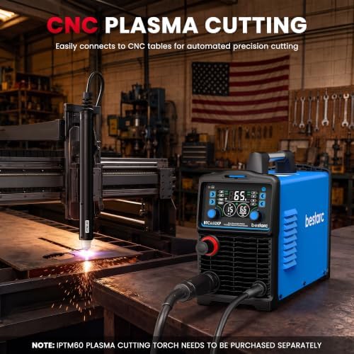 Bestarc Plasma Cutter, [Blow Back Pilot Arc][Large LED][Air Sensor] 65A