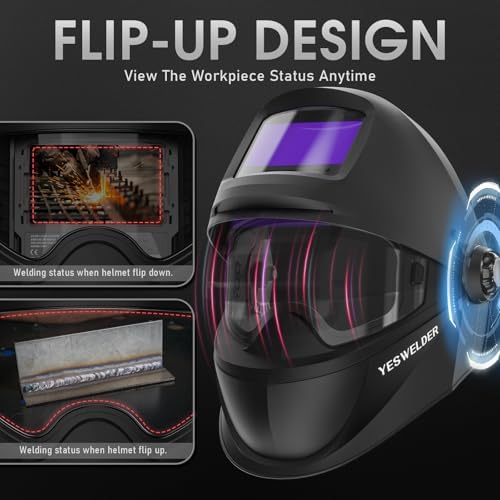 YESWELDER Bluetooth Welding Helmet, Flip-Up True Color Hood