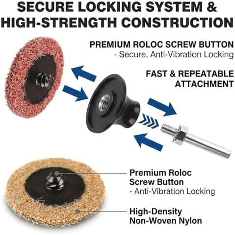 93PCS 2inch Die Grinder Sanding Disc Quick Change Surface Conditioning Tool