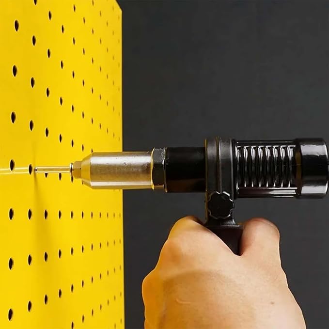 Professional Electric Rivet Gun Adapter Kit, Riveting Hand Tool Insert Nut Including 2.4/3.2/4.0/4.8mm Diameter Rivet Head, Cordless Electric Power Drill Adaptor Attachment (1PC)