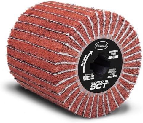 Eastwood Contour SCT Surface Conditioning Tool With Storage Rack | Heavy Duty Automotive Metal Preparation Tools Includes 120 Grit Finishing Drum 80 and 120 Grit Stripping Drums