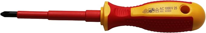 TMAX 1000V VDE Insulated Electrician Magnetic Screwdriver, PH2 Phillips #2