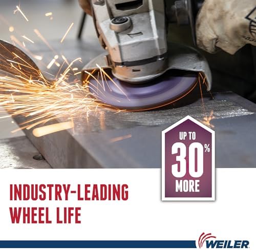 Weiler 58330 6 x 1/4 Tiger Ceramic Type 27 Grinding Wheel CER24R 5/8-11 Nut (Pack of 10)