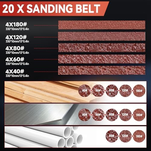 Brushless Cordless Belt Sander for Milw-aukee 18V Batteries(No Battery)