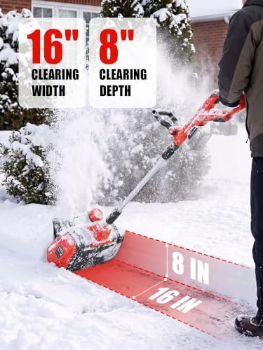 16" Cordless Snow Shovel Compatible with Milwaukee M18 Battery (Bare Tool)