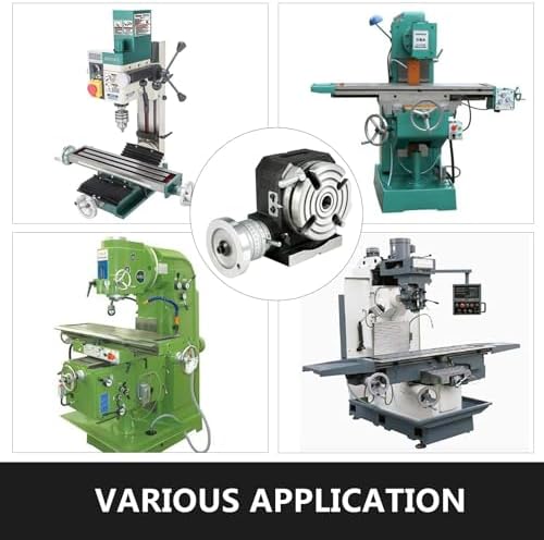 Rotary Table Horizontal Vertical Dividing Plates for Milling Machine Rotary Table Milling Machine Tools (4 IN+4Slot)