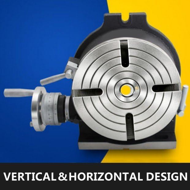 Rotary Table Horizontal Vertical Dividing Plates for Milling Machine Rotary Table Milling Machine Tools (8 IN+4Slot)