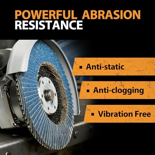 LotFancy Flap Disc 4 1/2” for Angle Grinder, 40 Grit, Bevel Type 29, Premium Zirconia Abrasive Grinding Wheels, 4.5" x 7/8” Flap Sanding Disc for Metal, Stainless Steel, 10-Pack