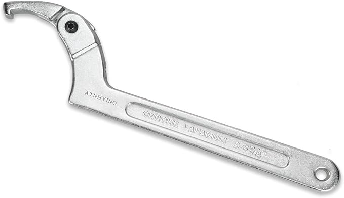 4 pcs Spanner Wrench Set, Adjustable C Pin Spanner Hook Wrench Tool for Machine Tools, Vehicles, Mechanical Equipments,Round Head3mm5mm6mm8mm (4pcs Square Head)