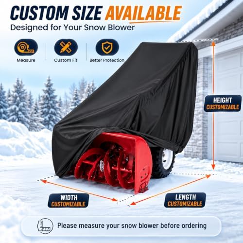 Snow Blower Cover for Ariens Professional 28 2015–2026, Full-Profile Snow Thrower Cover with Water-Resistant Oxford Fabric, 3-Point Hold and Included Storage Bag