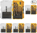 DEWALT Drill Bit Set, 14-Piece | 135 Degree Split Point | For Plastic, Wood and Metal | Pack of 5