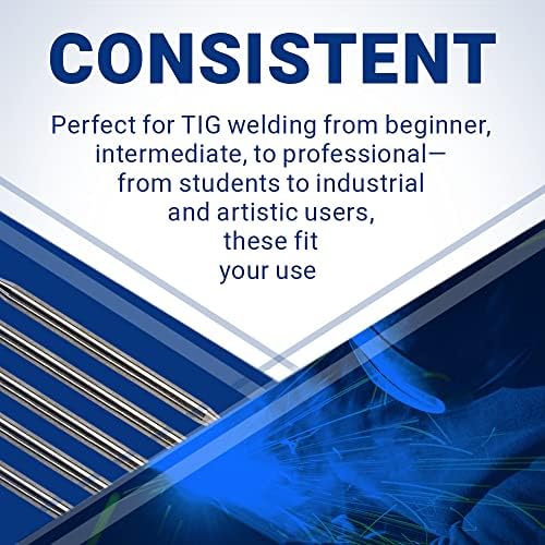 Midwest Tungsten Service TIG Welding Tungsten Electrodes 10-Pack (Grey - 2% Ceriated Tungsten (WC20/EWCe-2), 3/32")