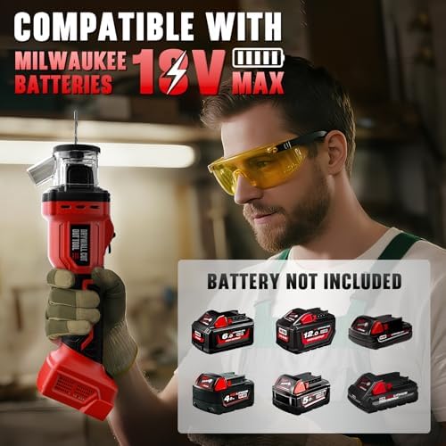 Cordless Drywall Cut Out Tool Fit for Milwaukee M18/18V Battery, Rotary Saw