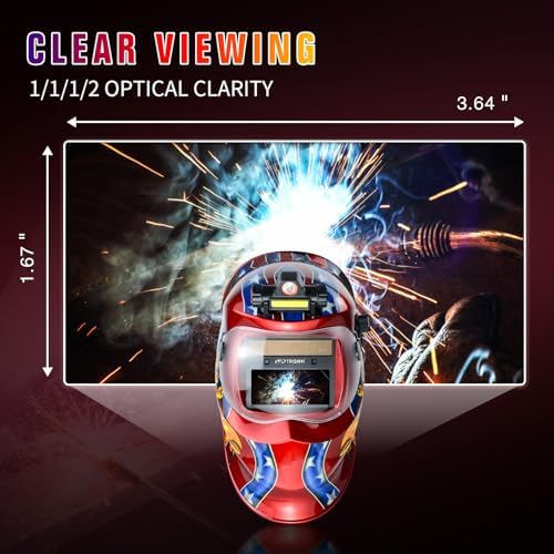 TRQWH Auto Darkening Welding Helmet with Light True Color Welding Hood