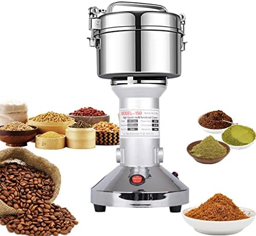 Grain Mill 150g High Speed Food Electric Stainless Steel Grinder Mill Seeds Flour Nut Pill Wheat Corn Herbs Spices & Seasonings Grinder Dry Grain Powder Machine