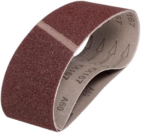 HARFINGTON 3 x 21 Inch Sanding Belts, 2 Pcs 60 Grits Aluminum Oxide Abrasive Belt Sander File Belt for Woodworking, Metal Polishing, Knife Sharpener