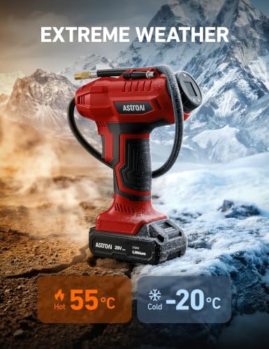 AstroAI Cordless Tire Inflator Portable Air Compressor 160PSI 12VDC Battery