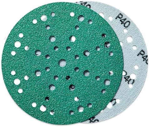 6" 40 Grit Sanding Discs, 49-Hole Hook & Loop for Festool Sanders, 50 Pcs