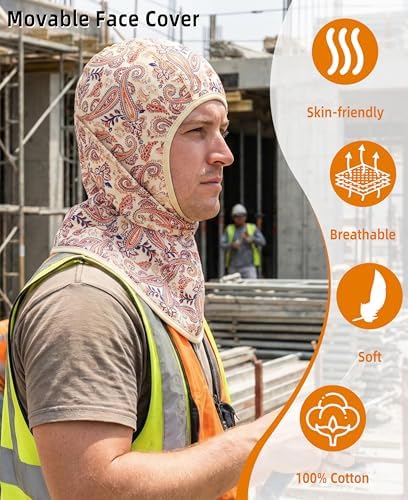 BOCOMAL FR Balaclava with Face Mask Flame Resistant 5.5oz Lightweight 100%C