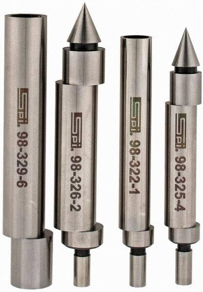 SPI Mechanical Edge & Center Finder Set: Single End, Double End, Cylinder Contact, Cone Contact