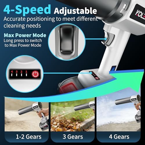 Cordless Handheld Car Dryer Blower, 1800G 335MPH Air Duster
