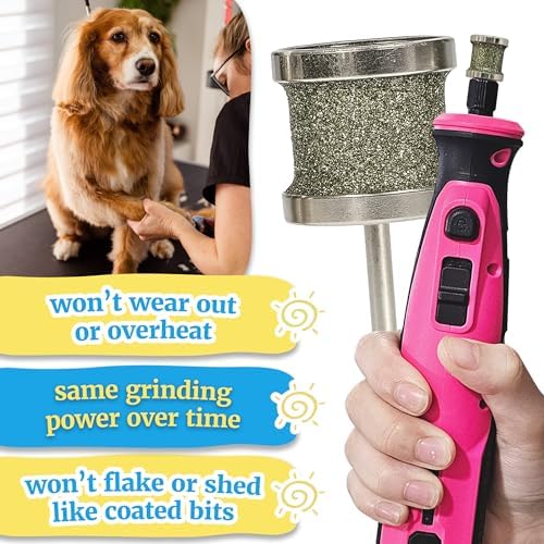 Diamondg Dog Nail Grinder Bits - Diamond-Coated, 60 Grit Body, 1pack, Large