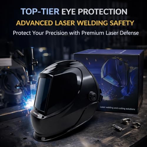 Laser Welding Helmet OD8+ – Large Viewing Area, Adjustable Fit, Infrared Protection Safety Mask for Laser Welding, Cutting, Cleaning & Marking