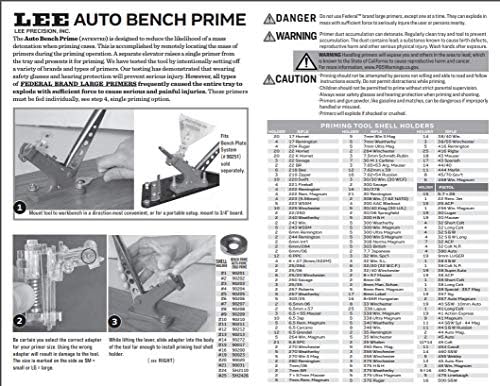90700 Lee Precision, Auto Bench Priming Tool