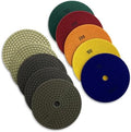 7" Pro Series Dry Stone/Concrete Polishing Pads, Turbo Style, 50-800 Grit