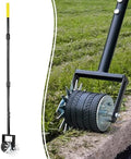 Colwelt Rotary Edger Lawn Tool, 59’’ Manual Lawn Wheel Rotary Grass Edger