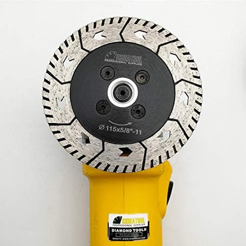 SHDIATOOL Granite Turbo Cutting Blades Two-In-One Design Cut Grind Sharpen Marble Concrete and Bricks Set of 2 Pieces 4.5 Inch and 5 Inch