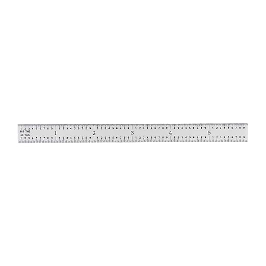 PEC Tools 6" Flexible Metal Ruler, Made from High-Quality Carbon Steel with Satin Chrome Finish, 16R Graduation (1/32", 1/64", 1/50", 1/100"), Trusted by Professionals, Made in USA