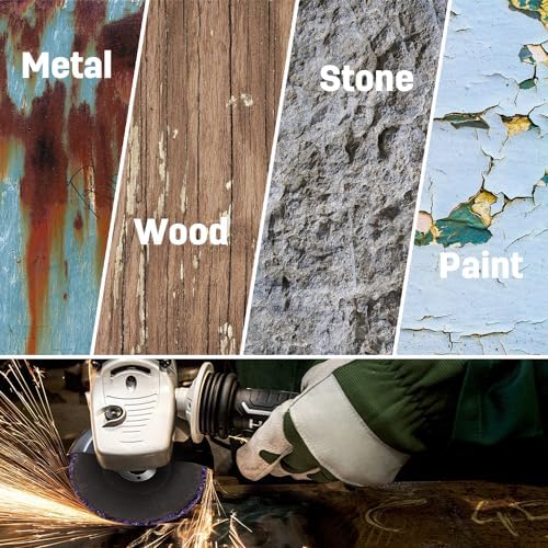 10 Pack Strip Disc Wheels Angle Grinder Paint Removal 4" x 5/8" Purple Blue