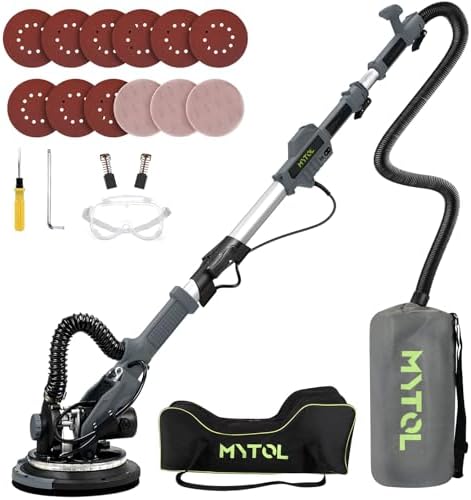 MYTOL 7.2A Drywall Sander with Vacuum, LED, 6-Speed