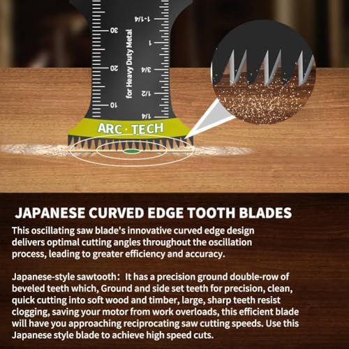 32PCS Multitool Blades kit Includes Titanium Multi Tool Blades Use in Wood Plastics Metal Cutting Removing Oscillating Blades with Quick Release Ideal Oscillating Tools Name Brands Replacement Blades