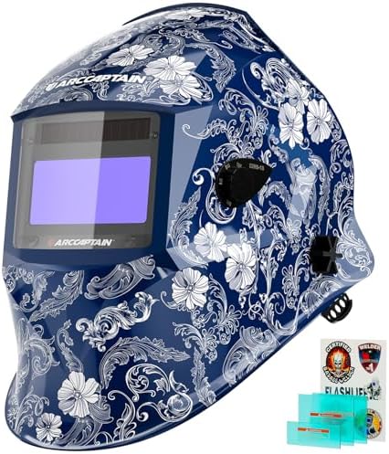 ARCCAPTAIN Welding Helmet Auto Darkening, 1/25000s Response, Shade 4/9-13